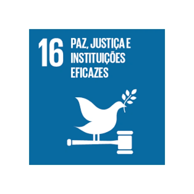  ilustração do 16º ODS paz, justiça e instituições eficazes 