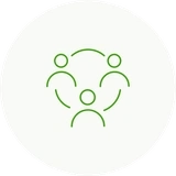  ícone de um ciclo composto por pessoas 